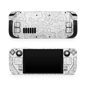 Topography White - Steam Deck Series - Techbeast Skins